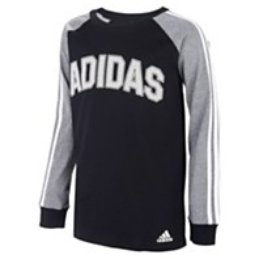 Adidas Big Boys Crew Neck Long Sleeve Graphic T-Shirt Size (14/16)